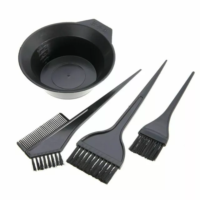 4Pcs Hair Colouring Brush And Bowl Set Bleaching Dye Kit Salon Beauty Comb Tint