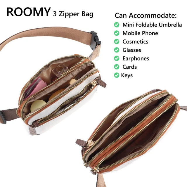 Avec la poche cachée Fanny Packs Cuir PU Sacs à main d'épaule  Voyage