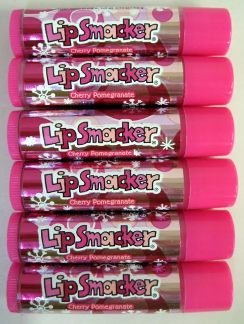 6 X Bonne Bell Lip Smacker Lip Balm CHERRY POMEGRANATE, 0.14 oz (4g) Each, Rare