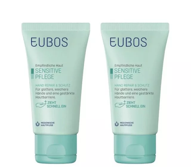 2x Eubos Sensitive Hand Repair und Schutz 50 ml Creme Handcreme Handpflege *NEU*