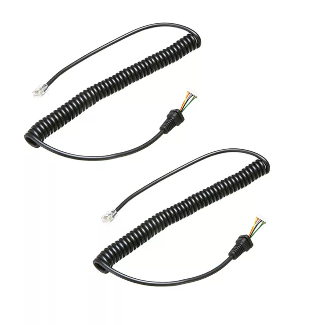 2X MH-48 MH-42B6J 6pin Microphone Cable Cord Wire Yaesu FT-1900R FT-2900R Radio
