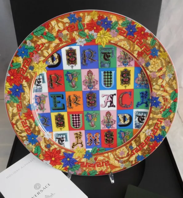 Rosenthal Versace Holiday Alphabet 2019 Weihnachtsteller 30 cm Neu & Ovp Teller