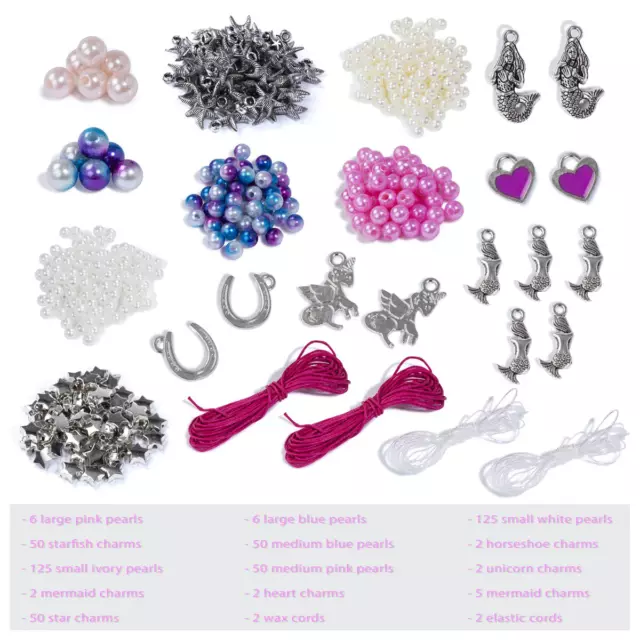 MYO Schmuck-Set für Mädchen - Einhorn Thema Machen Sie Ihren eigenen Schmuck Set 3