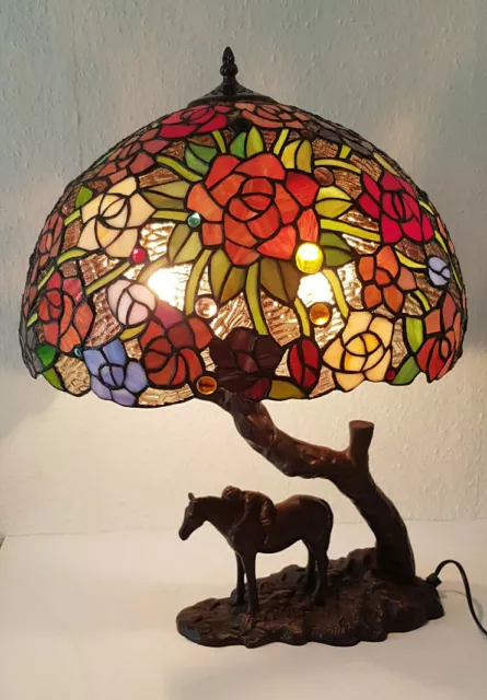 Stilarts Tiffany Stand Tisch Lampe Tischlampe Tischleuchte Tiffanylampe 57x40cm