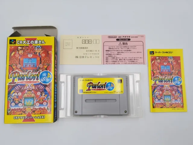 Parlor! Mini 4 Super Famicom Nintendo SFC SNES Boxed