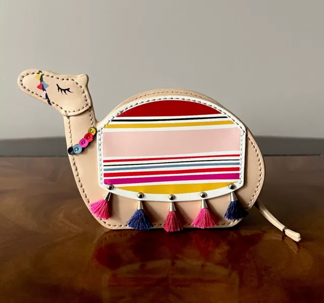 RARE NWT Kate Spade Spice Things Up Embellished Smooth Leather Camel Coin Purse RARE NWT Kate Spade Spice Things Up Embellished Smooth Leather Camel Coin Purse