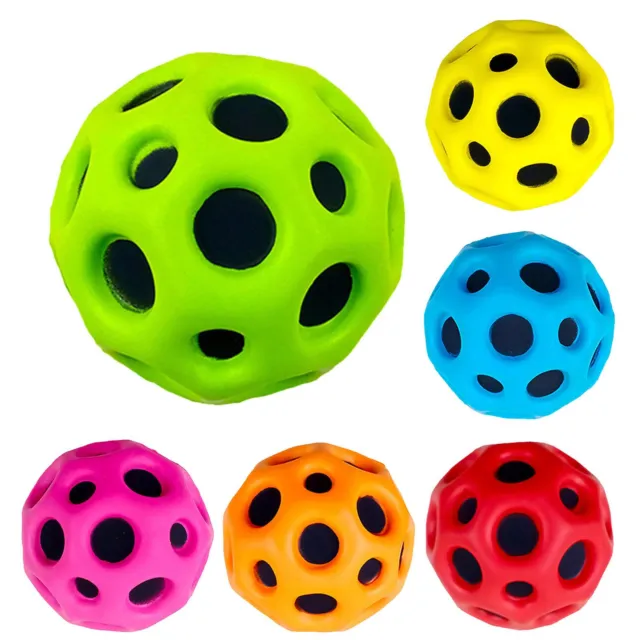 2x Mini Porous Bouncy Balls For Kids Decompress Ball Soft Bouncy Ball Anti-fall