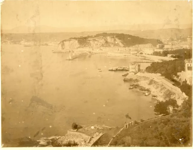 ND, France, Nice. Vue générale prise de la Route de Villefranche    vintage albu