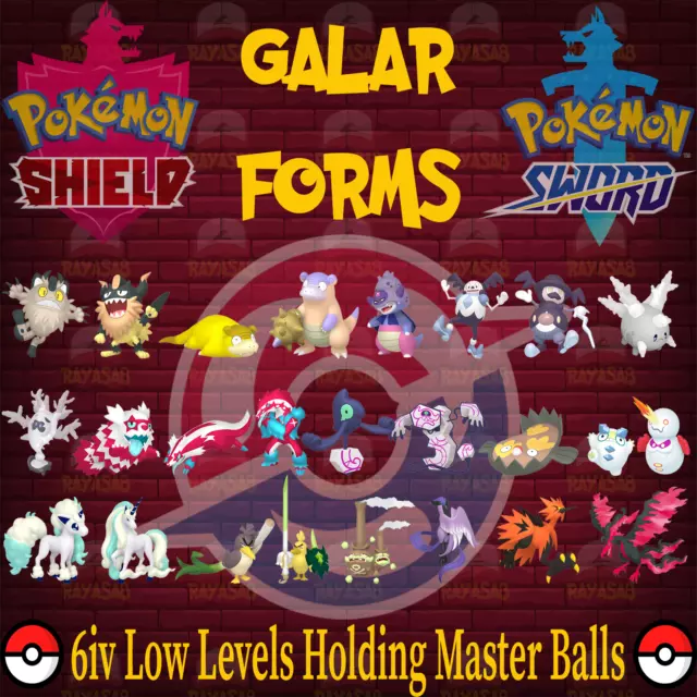 Galarian Forms Package (9x, 6IV, Shiny) – Pokemon Scarlet and