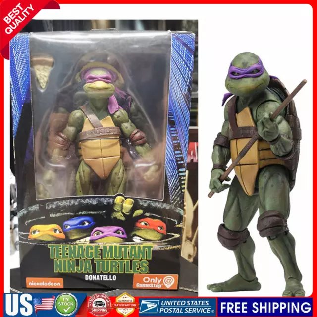 Neca Teenage Mutant Ninja Turtles 7” Action Figure Statue Toy Gift 1990 / Movie