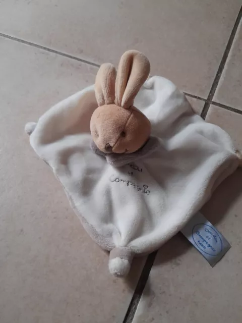 Doudou Plat Mini Lapin - Doudou Et Compagnie