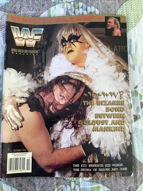 WWF October 1996 Issue w/ Sycho Sid Trading Cards Mankind/Goldust Cover WWE AEW