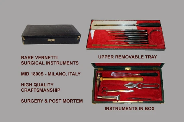 Antique Surgical Kit - Amputation, Ortho & Post Mortem - Mid 1800's  MUST SEE!!!