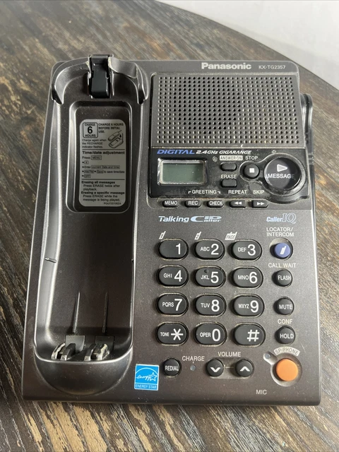 PANASONIC KXTG2357 2.4 GHz Base w/ KX-TCA1 Adaptor Only Tested Worked ...