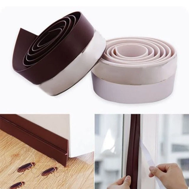 Autoadhesivo / Puerta Alféizar de ventana Tira de sello inferior Tapón de goma resistente al agua