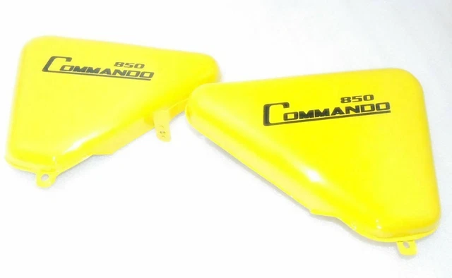 For Norton Commando 850 Tool Box Oil Tank Side Panel Steel Yellow Painted