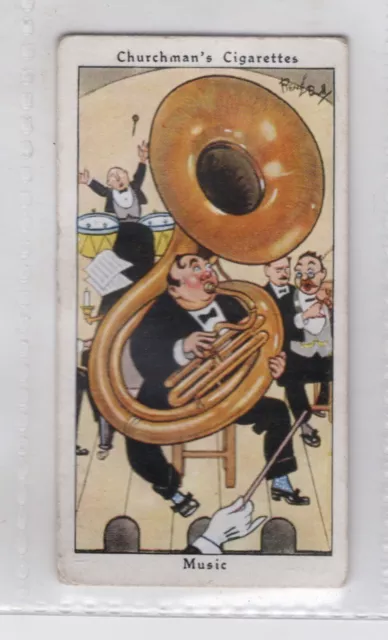 Churchman Howler Cigarette Card 1937. #26 Music - A Tuba