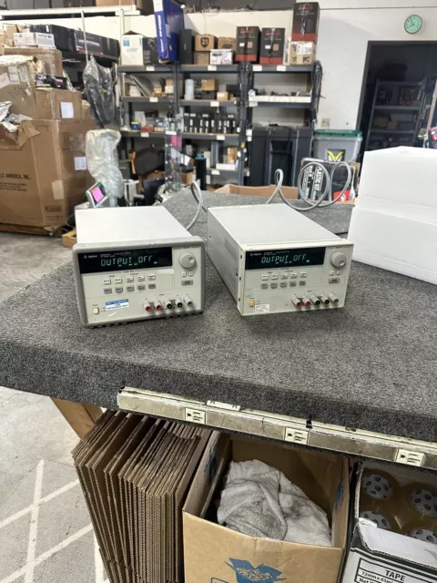 Lot of 2 HP Agilent Keysight E3634A DC Power Supply for Repair / Parts