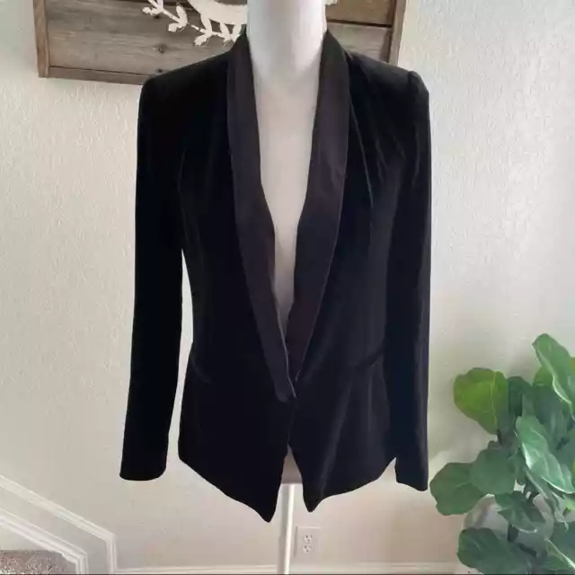 Bailey 44 black velvet tuxedo blazer jacket formal career size XS