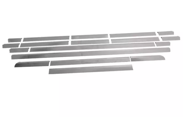 DAF XF Front Grille Bottom Trims Chrome Super Polished Stainless Steel 18 Pcs.