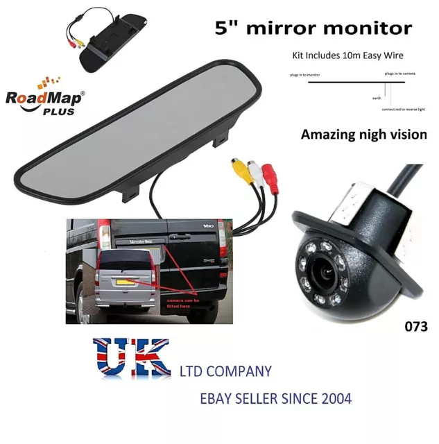 reversing camera kit 5 inch mirror monitor for Mercedes vito viano