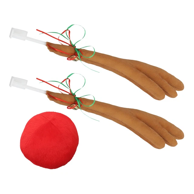 Kit de décoration de voiture en bois de renne de noël, accessoire de fête pour Van  34