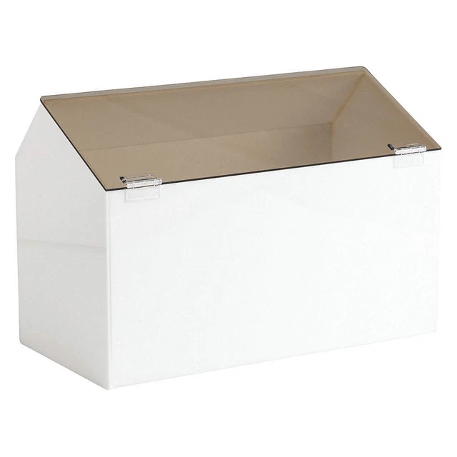 BRADY PD297E Storage Bin,Acrylic,White