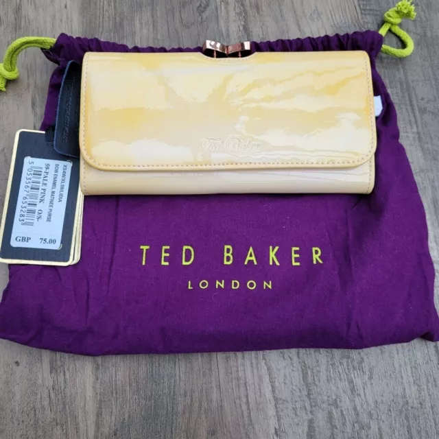 TED BAKER BOW Enamel Matinee Leather Purse Pale Pink RRP 75.00 25.00 PicClick UK