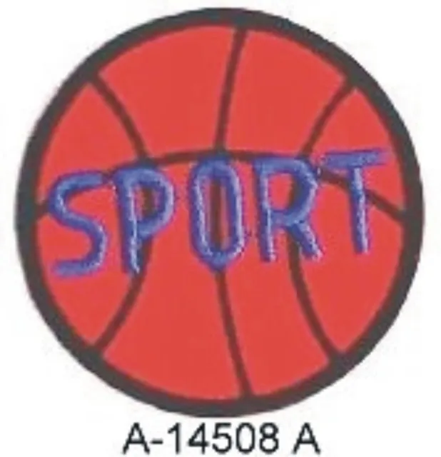 Orange Basketball Sport Ball embroidery patch