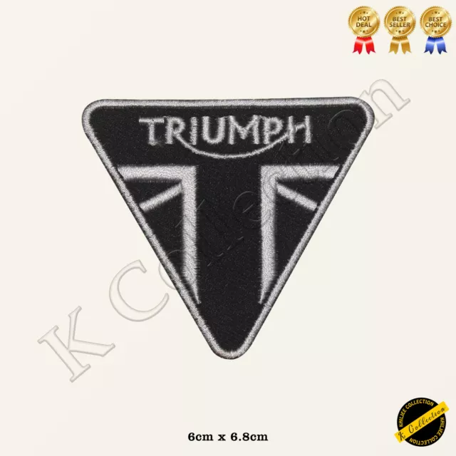 Triumph Motorcycles Biker Rocker Embroidered Iron On/Sew On Patch Badge