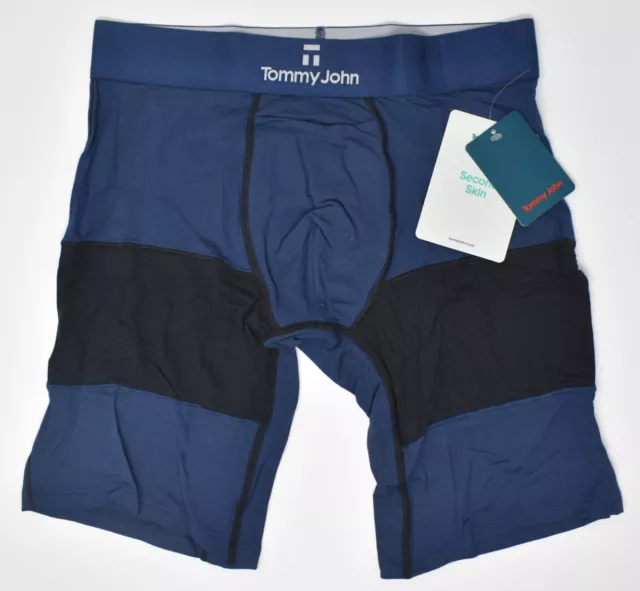 Tommy John Second Skin Titanium Tri Panel Boxer Brief Medium Dress Blues