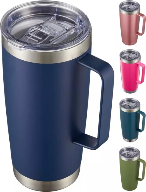 CIVAGO 20 oz Tumbler Mug with Lid and Straw, Insulated Travel Coffee Mug with