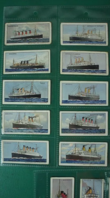 27 Merchant Pictures Cards Famous Steamships Cadbury Bournville Cocoa Alb-266 2