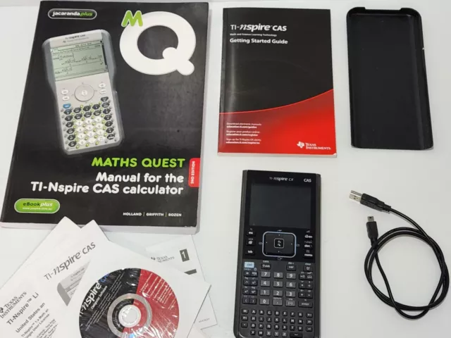 Texas Instruments TI-Nspire CX CAS Graphing Calculator  Cover Cord Manuals (A2)