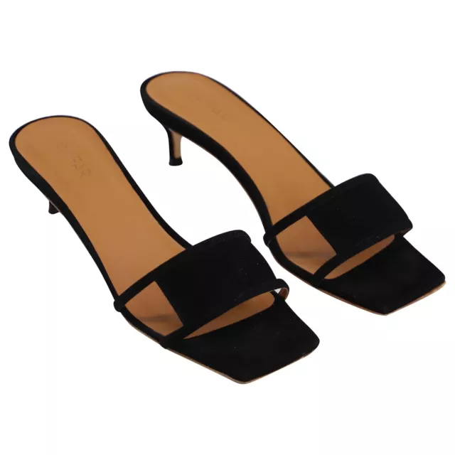 BY FAR TANYA Mules Sandals in Black Satin IT38 90.00 PicClick UK