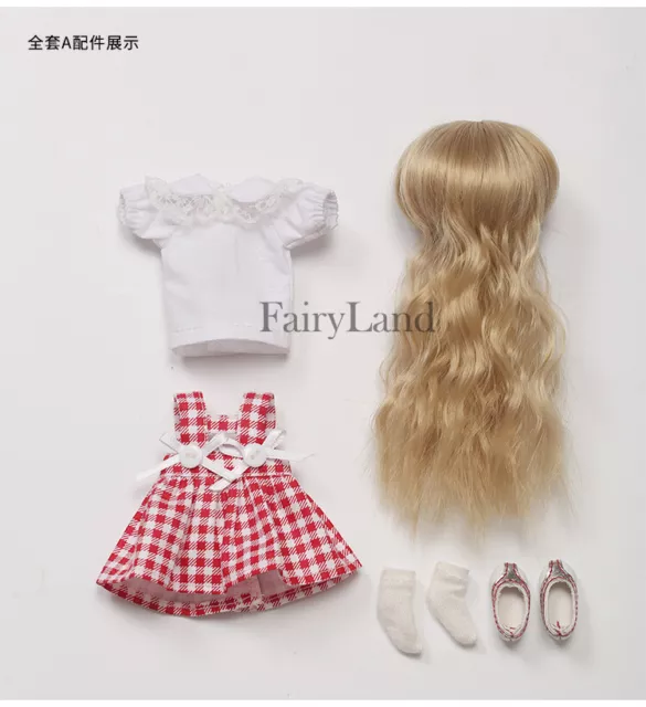New Dress clothes Hair Wig shoes For 1/8 BJD Doll Fairyland Pukifee Ante A