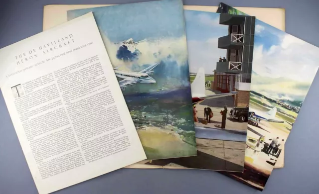 De Havilland Heron Executive Deluxe Manufacturers Sales Brochure Cutaways