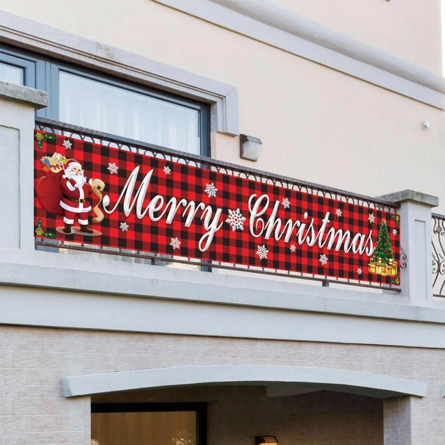 Letrero grande de 8 pies de Feliz Navidad Santa Claus Navidad Deco 7Y2W Jardín M6P7