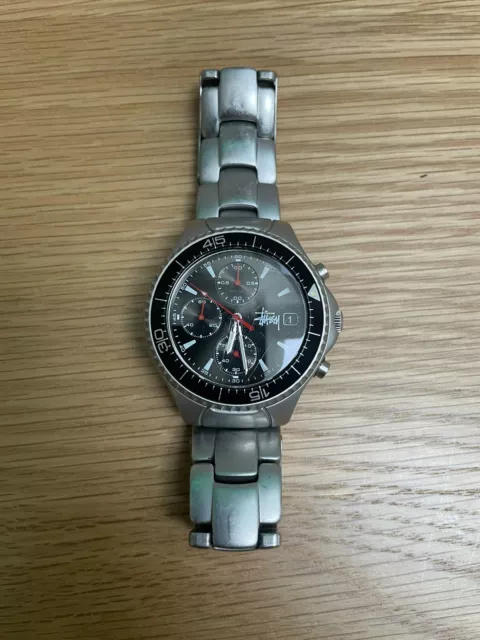 Vintage STUSSY TourMaster L.E. Black Wrist Watch Stainless Steel Vintage STUSSY TourMaster L.E. Black Wrist Watch Stainless Steel