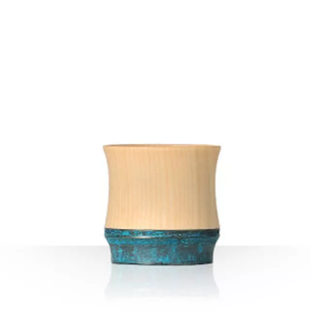 [Fujita Vase ] Bambú Corto Azul Turquesa Guinomi Sake Taza