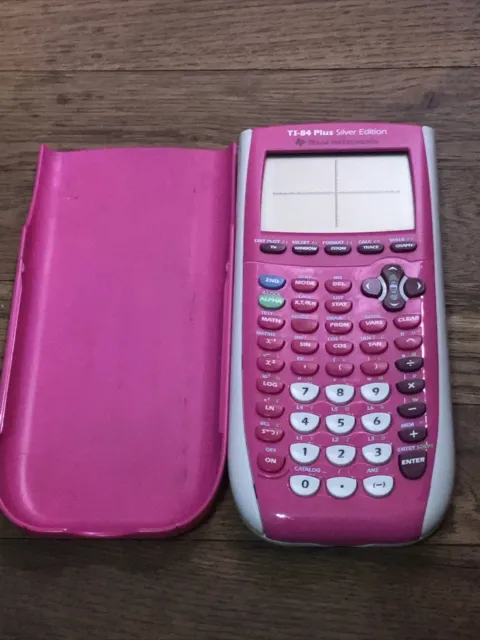 Texas Instruments TI-84 Plus Silver Edition Pink Graphing Calculator TESTED
