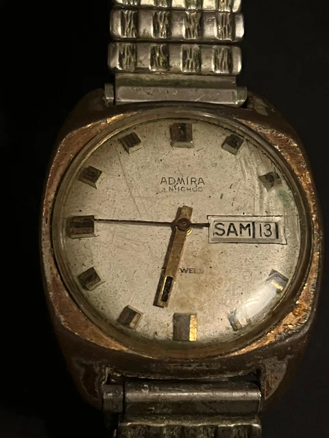 Montre Bracelet Mécanique Vintage ADMIRA Pour Homme - Fonctionne - Pièce D'occasion
