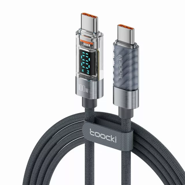 USB C To USB C SupeFast Charger PD 100W Type C Charging Data Sync LCD cable