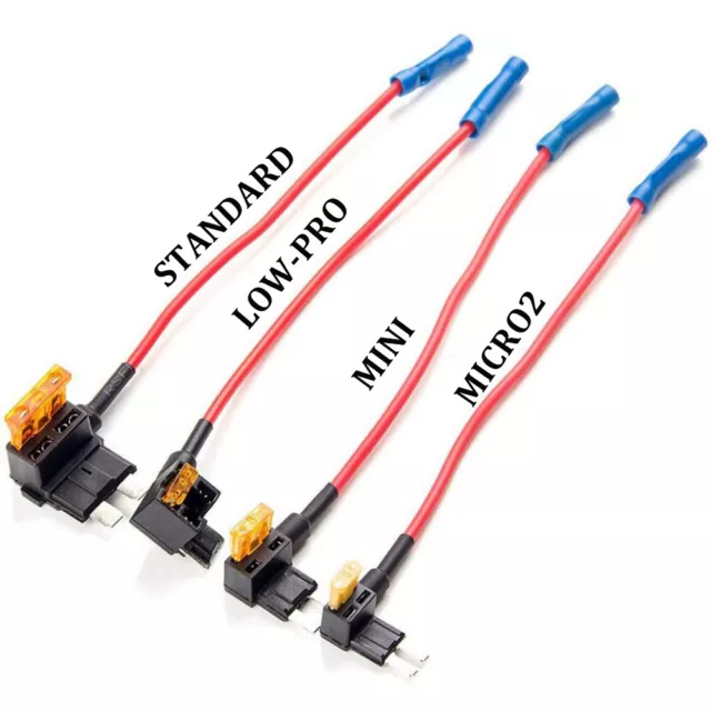 Fuse Tap Car Add-A-Circuit Blade Holder Standard Mini Micro2 ATO ATC ATM APM APS