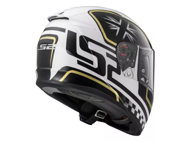 LS2 Integralhelm FF390 Breaker Classic | Weiß-Schwarz-Gold | Motorradhelm aus... 3