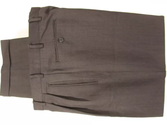 Zanella Duncan Mens Charcoal Pleated Dress Pants Size 34 34x31