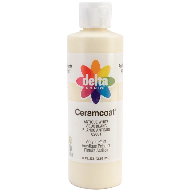 Ceramcoat Acrylic Paint 8oz-Antique White Opaque -2800-2001