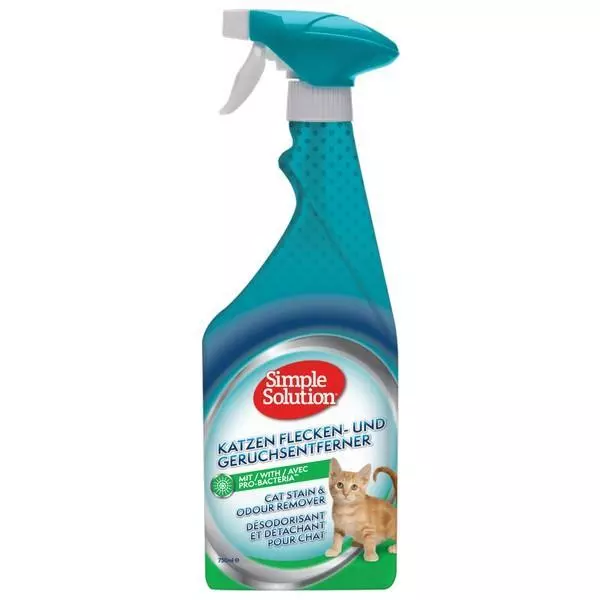 Simple Solution Flecken und Geruch Entferner für Katzen und Hunde 750 ml