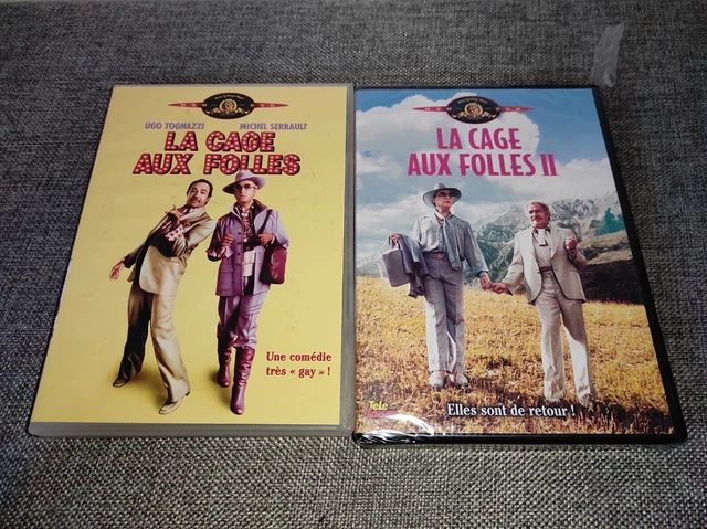 * DVD LA CAGE AUX FOLLES 1 ET 2 (LE 1er EST NEUF ) MICHEL SERRAULT UGO TOGNAZZI