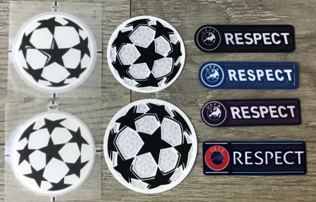 UCL UEFA Champions League Respect + Star Ball Patch Badge Parche Flicken